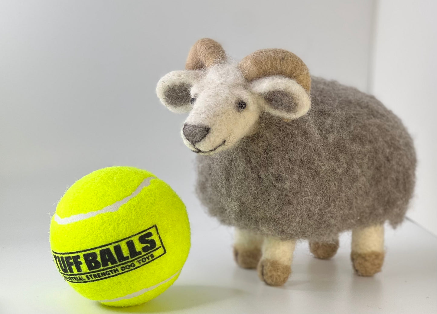 LARGE WOOL RAM FIGURE