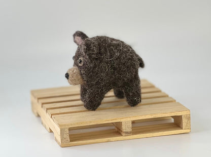 SMALL WOOL BEAR FIGURE