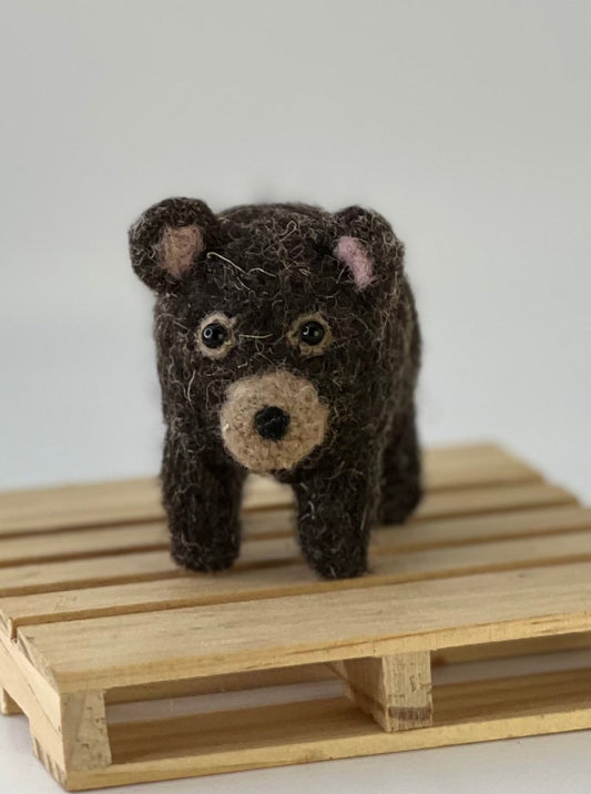 SMALL WOOL BEAR FIGURE